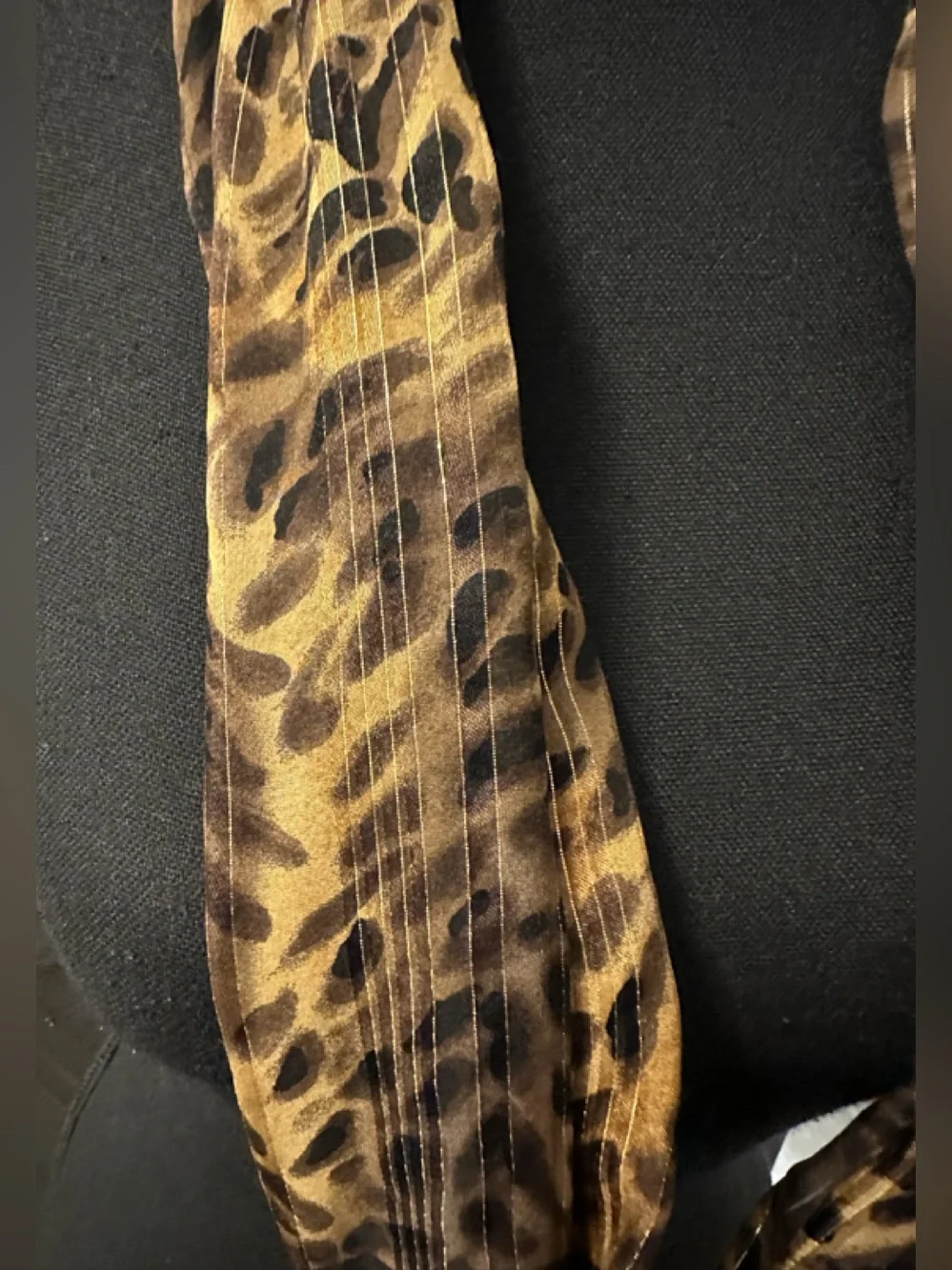 Leopard Print Women’s Scarf - Brown/Black